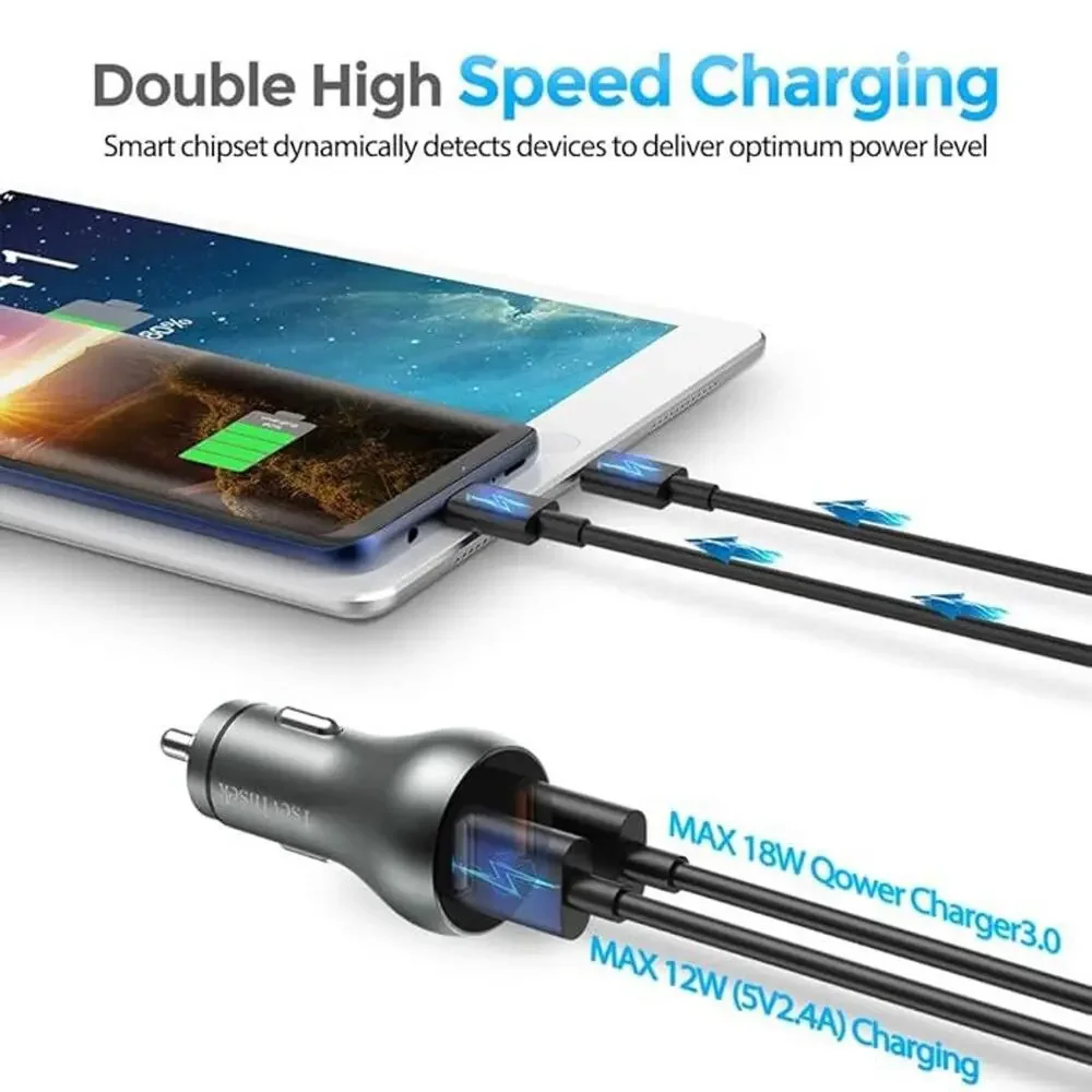 Fast USB Car Charger Quick Charge 3.0 30W 5.4A Fast Charging Adapter